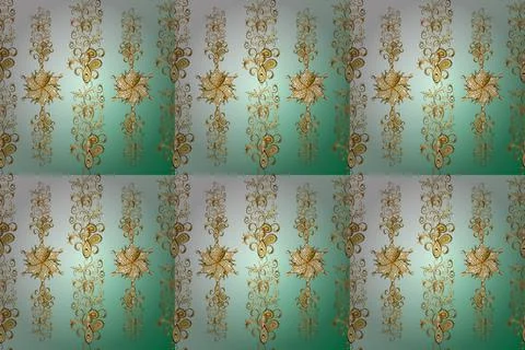 Gold template. Seamless pattern golden elements. Design vintage for card, wallpa イラスト素材