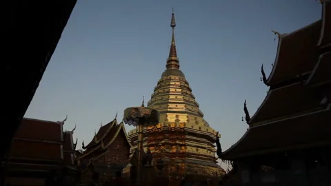 Gold Temple Stock Footage 140073345