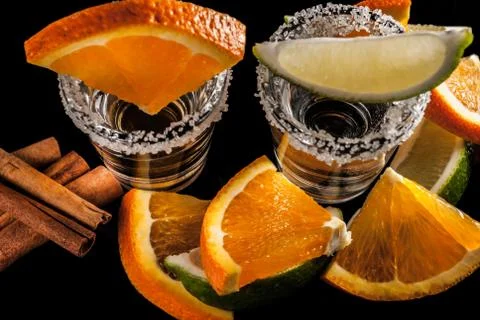 Gold tequila Stock Photos