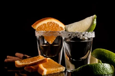 Gold tequila Stock Photos