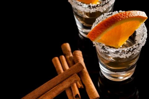 Gold tequila Stock Photos