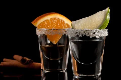 Gold tequila Stock Photos