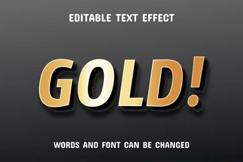 Gold text - editable text effect Stock Illustration