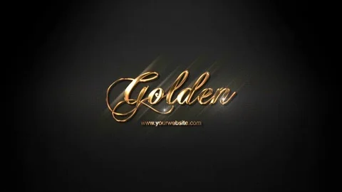 Gold Text - Logo animation Stock After Effects