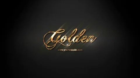 Gold Text - Logo Reveal Stock After Effects