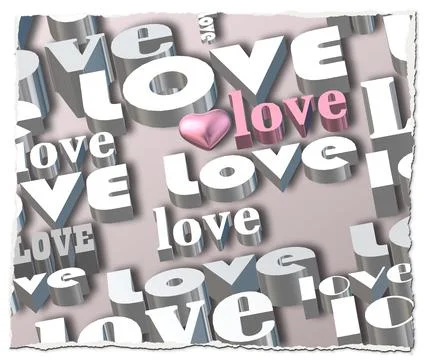 Gold text LOVE Stock Illustration