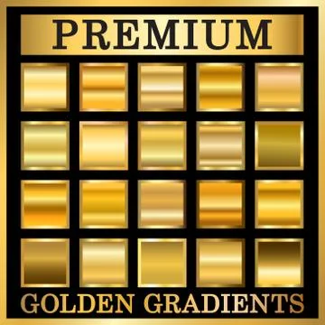 Gold texture in frame set Stock Illustration