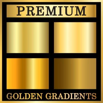 Gold texture square patterns set 스톡 일러스트
