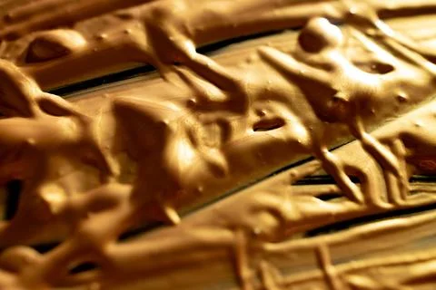 Gold texture used as background Stock Photos