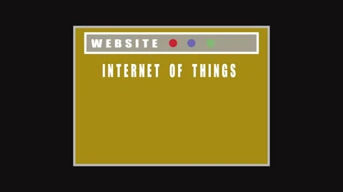 Gold theme IoT website animation smart home network digital technology inte.. Stock Footage 321444158