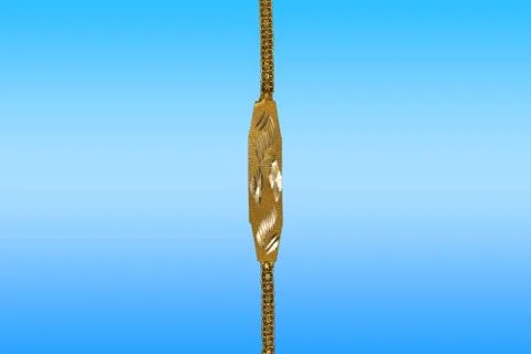 Gold thread bracelet Stock Photos