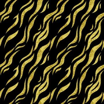 Gold tiger pattern Stock Illustration