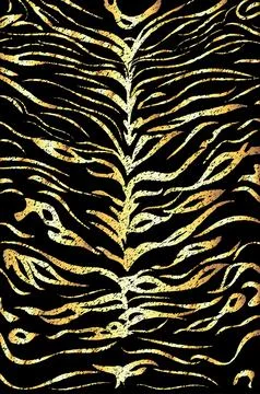 Gold tiger stripes design Illustrazione stock