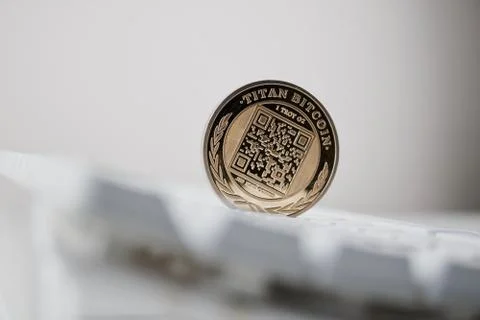 Gold Titan Bitcoin Stock Photos