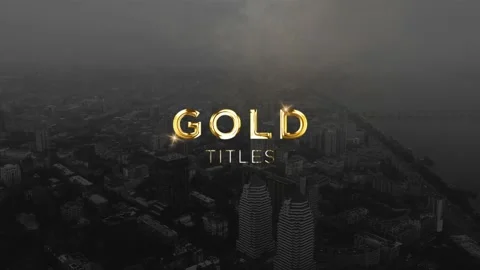 Gold Titles Stock After Effects