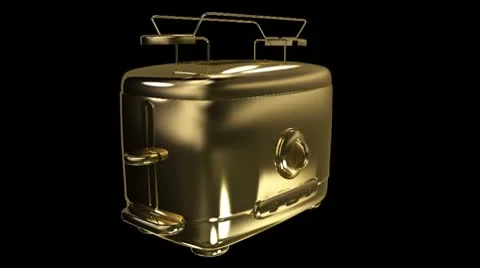 Gold toaster Stock Footage 8869821