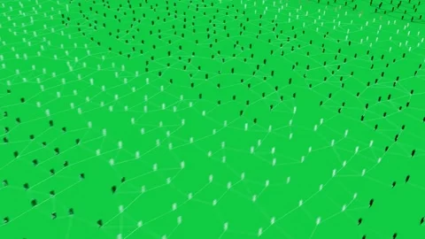Gold token arising net growing view receding-tilting lattice forming on Stock Footage 339724767