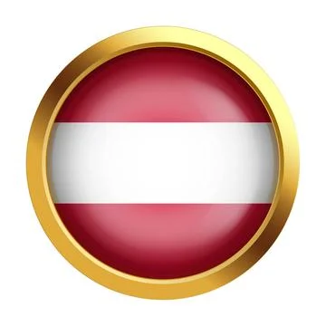 Gold token with the flag of Austria. Stock Illustration