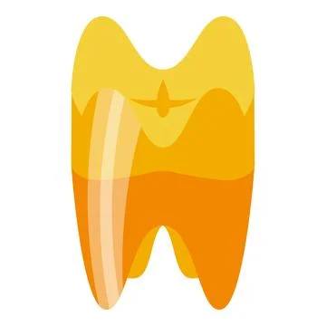 Gold tooth icon isometric vector. Dental care Stock Illustration