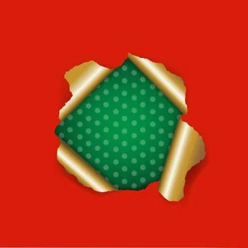 Gold torn Illustrazione stock