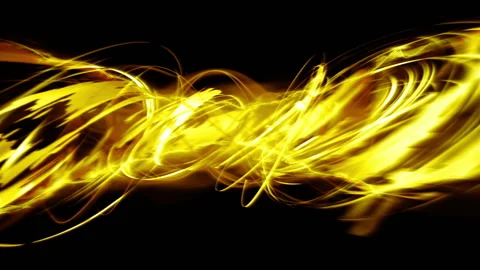 Gold tornado light streak twisting loop animation Stock Footage 146167393