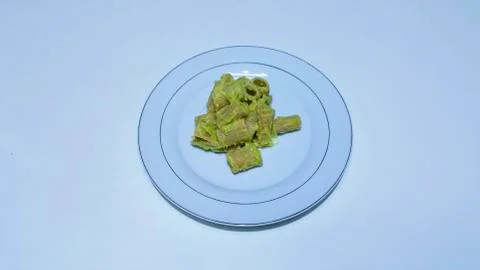 In a gold tray with broccoli Stock Photos
