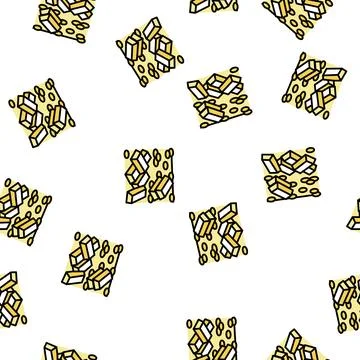 Gold treasure vector seamless pattern Stock Illustration