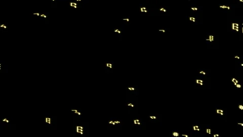 Gold Treble Clef of Musical Notes Vertical Stock Footage 109404730