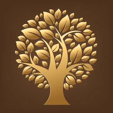 Gold tree Stock Illustration