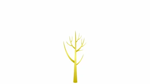 Gold tree white Stock Footage 229934901
