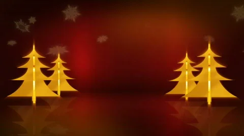 Gold Trees On Red Centered Stock Footage 302249
