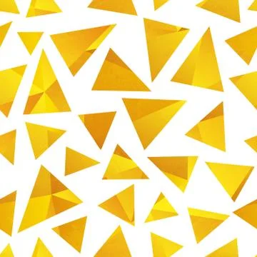 Gold triangle seamless pattern. Stock Illustration