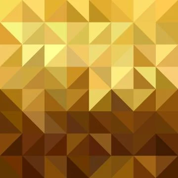 Gold triangle square seamless pattern low poly Stock Illustration