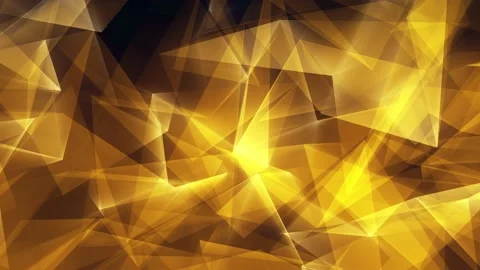 Gold Triangles Glowing Edges Background Loop Stock Footage 207796866