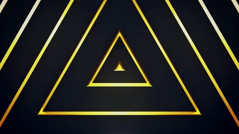 Gold Triangles Loop Stock-Footage 302764462