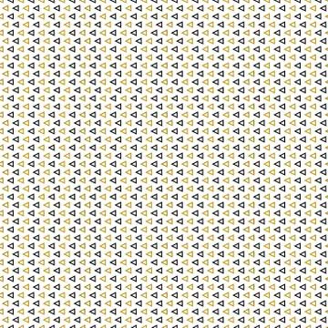 Gold triangles pattern on white background. Abstract seamless repeating patte Illustrazione stock