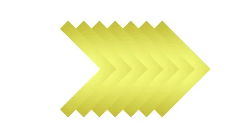 Gold triangular arrow white Video stock 244709311
