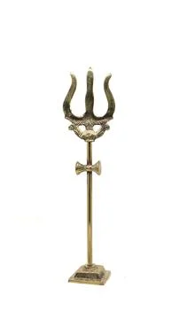 A gold trident Stock Photos
