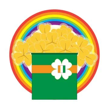 Gold Trinity Shamrock Stock Illustration