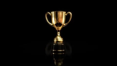 Gold Trophy 360 Rotation 4K 60fps Stock Footage 288049939