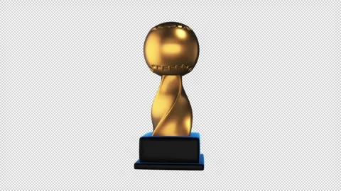 Gold trophy with baseball on top Stock Footage 307842862