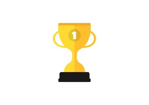 Gold Trophy Cup Icon Illustrazione stock