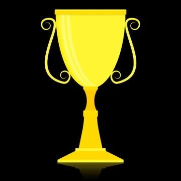 Gold trophy cup Stock Illustration