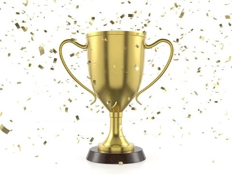 Gold trophy cup Stock Illustration