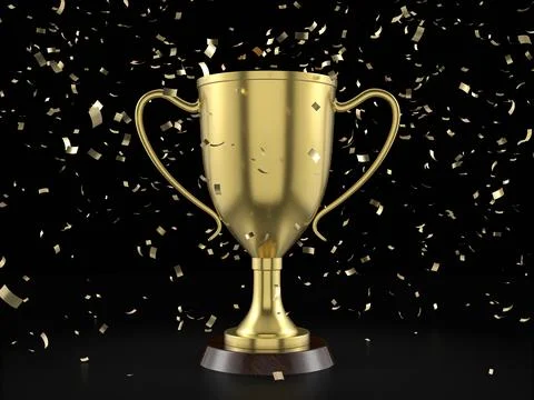 Gold trophy cup Stock Illustration
