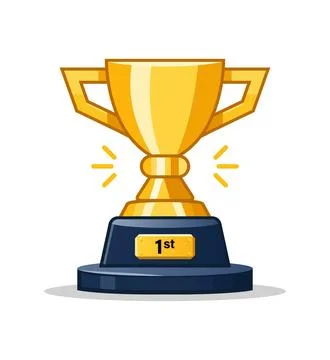 Gold trophy cup Ilustración de archivo