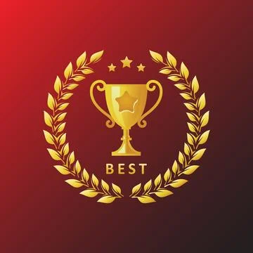 Gold trophy icon Stock Illustration
