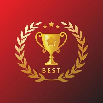 Gold trophy icon Stock Illustration