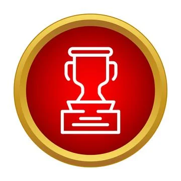 Gold trophy icon visualizing championship victory award Stock Illustration
