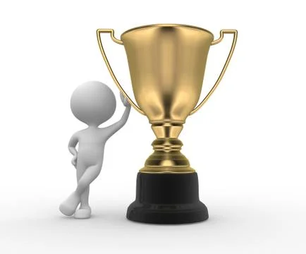 Gold trophy Illustrazione stock